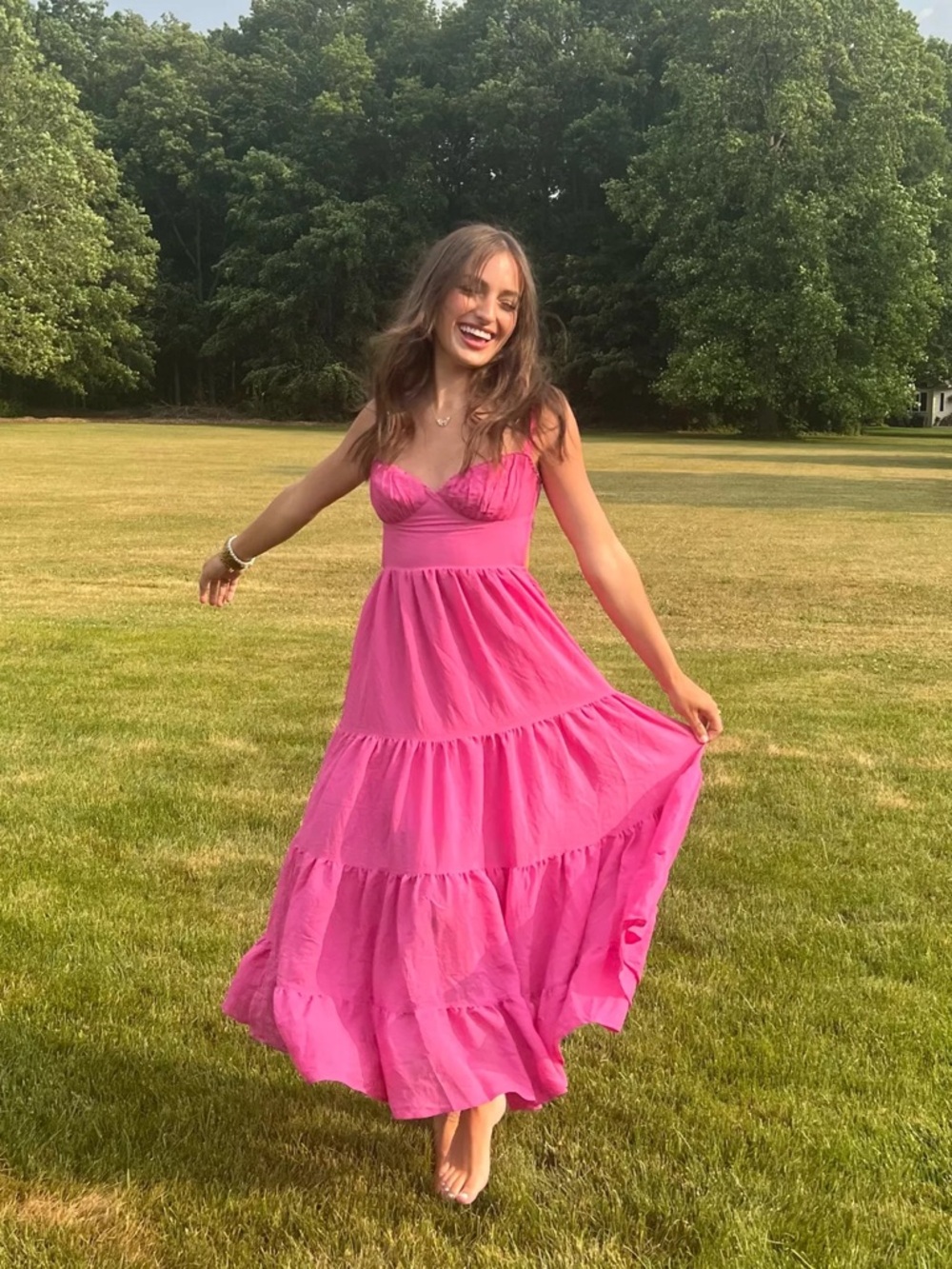 Princess Polly Joella midi dress - pink - size 4 - open back